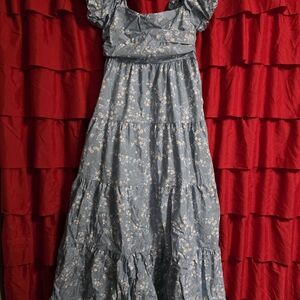 Altar'd State Blue Floral Maxi Dress